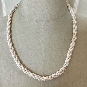 Triple strand  vintage shell necklace